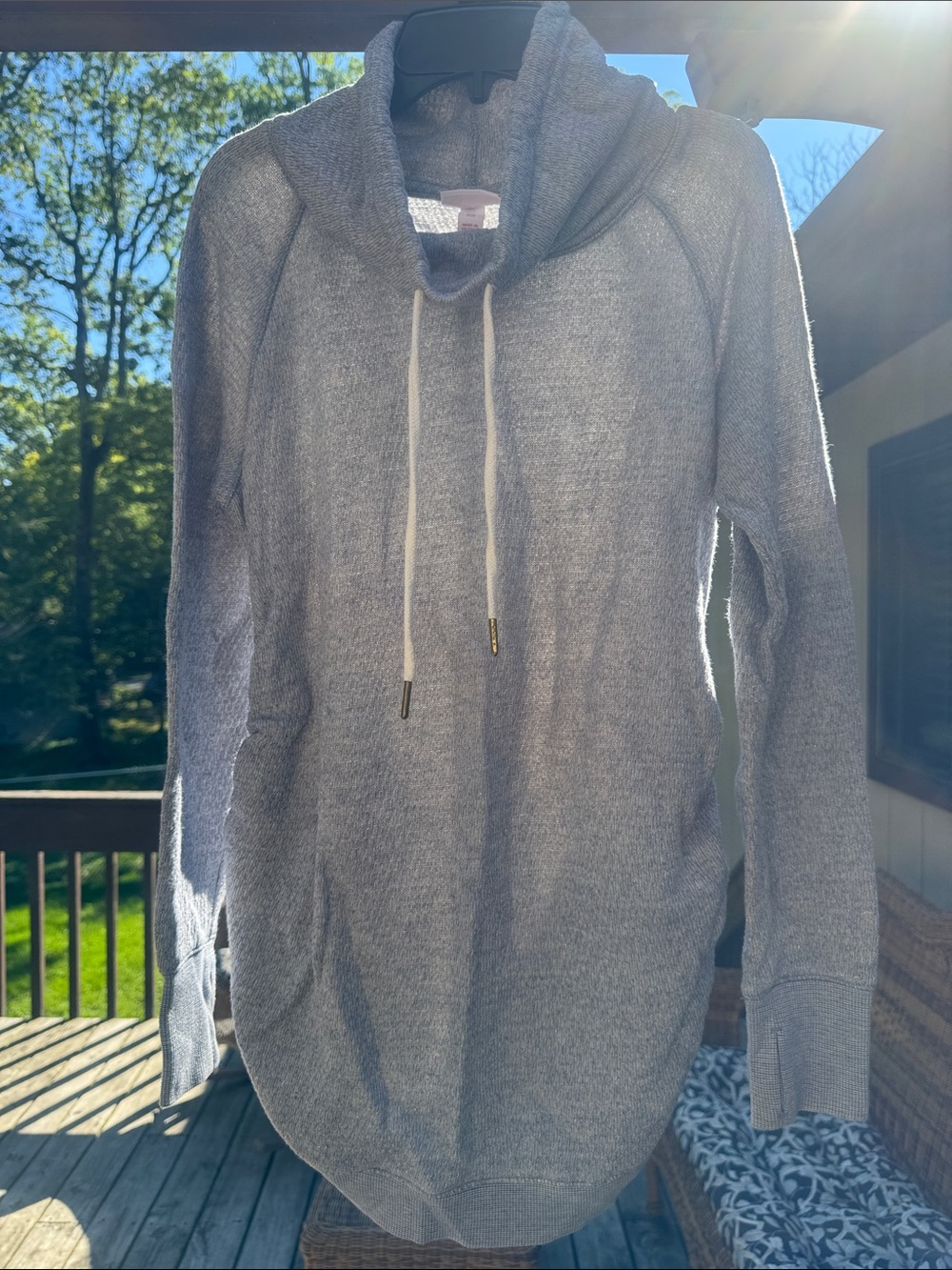 Isabel Maternity by Ingrid & Isabel Light Gray Cowl Neck Sweater